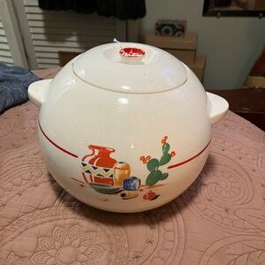 Vintage Homer Laughlin Kitchen Kraft Large Ball Jar In The Conchita Pattern